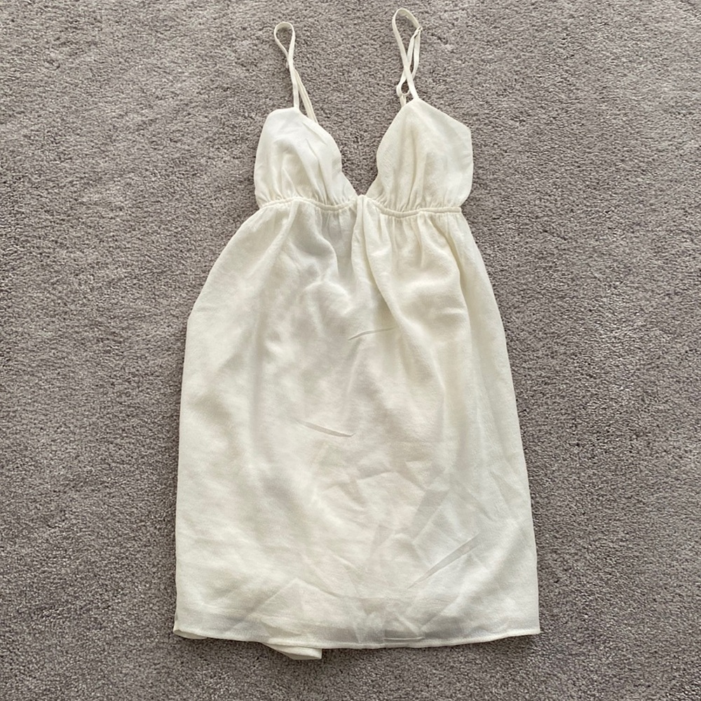 Off White/Cream Forever 21 Tie back Mini Dress Perfect for Graduation!